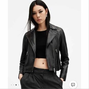 NWT All Saints Dalby Leather Biker Jacket